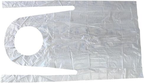 مريلة كينج سيل ستايل للاستعمال مرة واحدة، 60.96 سم × 106.68 سم، بيضاء مغلفة بشكل فردي - صندوق واحد من 100 مريلة (100 قطعة) in Kuwait