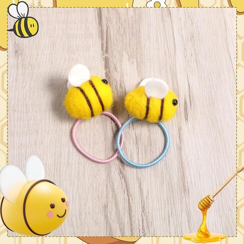 10 PCS Wool Felt Bumble Bee ، Mini Bee Cute Bees Craft Supplies Plush Decor for Bees Gender Decorations Clothing Hat Gift Diy Crafts in Kuwait