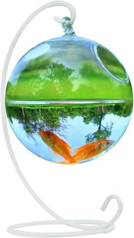 Transparent Spherical Glass Handmade Fish for Round Shape Hanging Glass Aquarium Fish Bowl Clear Plant Terrarium Gi in Saudi Arabia