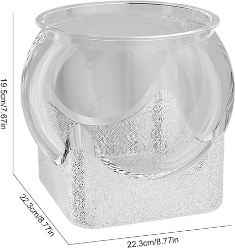 Fish Bowl P-lastic, Clear Round Shatterproof Desktop Aquarium Betta Fish Bowl for Centerpiece Home Decor in Saudi Arabia