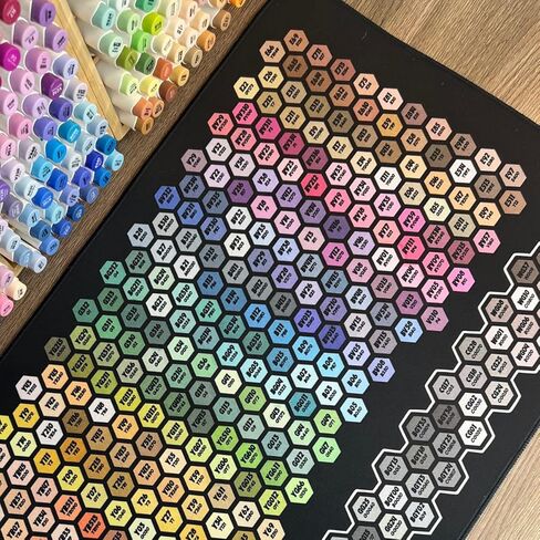 Color Swatch Desk Mat – 23" x 14" Compatible with Ohuhu Honolulu Alcohol Markers in Saudi Arabia