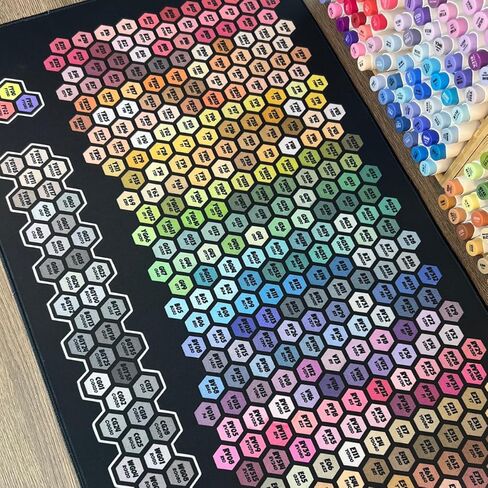 Color Swatch Desk Mat – 23" x 14" Compatible with Ohuhu Honolulu Alcohol Markers in Saudi Arabia