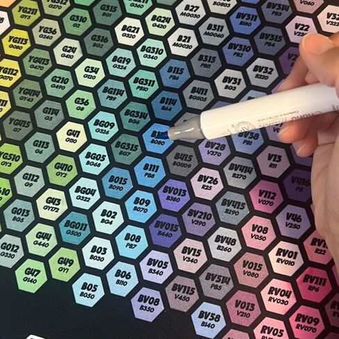 Color Swatch Desk Mat – 23" x 14" Compatible with Ohuhu Honolulu Alcohol Markers in Saudi Arabia
