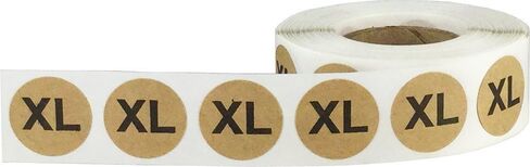 ملصقات حجم ملابس XL كبيرة XL لدائرة XL كبيرة للملابس البيع بالتجزئة 0.75 بوصة 500 ملصقات لاصقة إجمالية in Saudi Arabia
