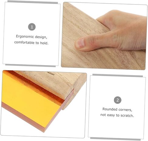 DIYEAH 1SET Professional Screen Ink Squeegee Wooden Ink Scraper لتطبيقات النسيج والرسوم الرسومية تشمل إطارًا خشبيًا وشبكة لصناعة الطباعة والطباعة اليدوية in Saudi Arabia