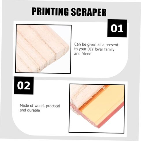 Homoyoyo Wooden Squeegee Ink Scraper Tool for Printmaking Design for Graphic and Textile Applications Lightweight and Comfortable Handle for Easy in Saudi Arabia