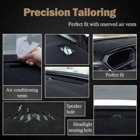 KEYOOG Dashboard Cover Dash Mat Fit for 2005-2002 Do-dge Ram 1500 2500 3500 (for Left Hand Drive),Car Dash Board Mat Anti-Glare Carpet,Non-Slip Pad Sunshield Protector (Grey) in Kuwait