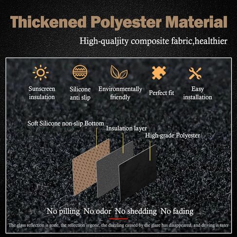 KEYOOG Dashboard Cover Dash Mat Fit for 2005-2002 Do-dge Ram 1500 2500 3500 (for Left Hand Drive),Car Dash Board Mat Anti-Glare Carpet,Non-Slip Pad Sunshield Protector (Grey) in Kuwait