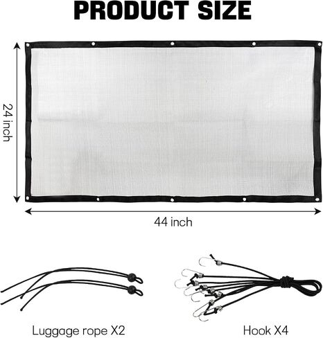 Dog Car Net Barrier, 44"×24" Dog Barrier for Car, Pet Car Divider for Back Seat, Adjustable Stretchable Auto Safety Mesh Pet Barrier Net, Easy to Install, Universal for Car SUV Truck in Saudi Arabia