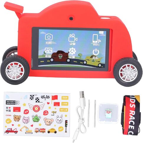 كاميرا الأطفال باللون الأحمر مع مدمجة ، وحجم صغير ، وتصميم نوع الدفع ، وشاشة تعمل باللمس ، وأطفال إلكترونيات مثالية in Kuwait