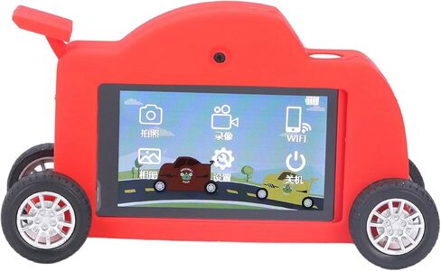 كاميرا الأطفال باللون الأحمر مع مدمجة ، وحجم صغير ، وتصميم نوع الدفع ، وشاشة تعمل باللمس ، وأطفال إلكترونيات مثالية in Kuwait