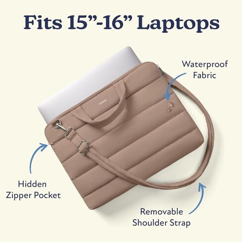 Vandel 15-16 inch Laptop Carrying Case Sleeve with Strap, Shoulder Bag with Handle, 16 in Laptop Bag for Women, MacBook Air 15 Inch Carrying Case, MacBook Pro 16, 15.6 in HP, Dell Lap top Messenger in Kuwait