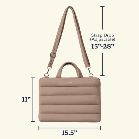 Vandel 15-16 inch Laptop Carrying Case Sleeve with Strap, Shoulder Bag with Handle, 16 in Laptop Bag for Women, MacBook Air 15 Inch Carrying Case, MacBook Pro 16, 15.6 in HP, Dell Lap top Messenger in Kuwait