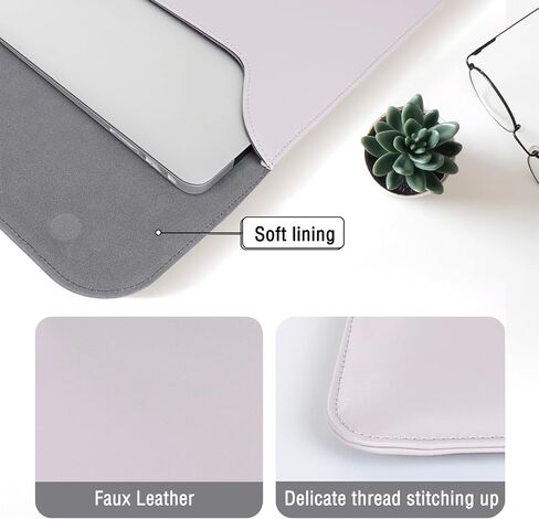 MOSISO Laptop Case 13 inch, 13 inch Laptop Sleeve Compatible with MacBook Air M4 M3 M2 M1 2025-2018 / Pro M2 M1 2025-2016, Faux Suede Leather Case with Small Bag, Apricot in Saudi Arabia
