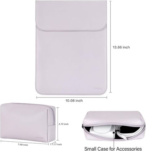 MOSISO Laptop Case 13 inch, 13 inch Laptop Sleeve Compatible with MacBook Air M4 M3 M2 M1 2025-2018 / Pro M2 M1 2025-2016, Faux Suede Leather Case with Small Bag, Apricot in Saudi Arabia