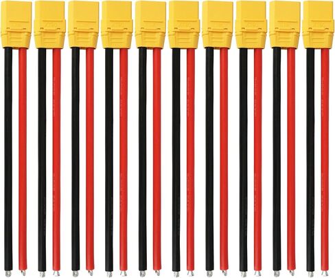 XT90 Connector Plug Cable - 5 Pairs Female and Male XT90H Extension Cables with 10AWG 150mm Silicon Wire Cables for RC Lipo Battery Connectors Drone Car Boat (XT90 Connector 10AWG 150mm) in Kuwait