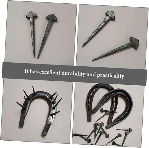 Toyvian 50Pcs Sturdy Horseshoe Nails Replaceable Hoof Nails for Professional Horse Equipment Compact Horseshoe Tool for Horse Supply and in Saudi Arabia