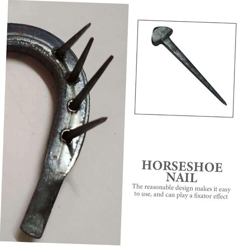 Toyvian 50Pcs Sturdy Horseshoe Nails Replaceable Hoof Nails for Professional Horse Equipment Compact Horseshoe Tool for Horse Supply and in Saudi Arabia