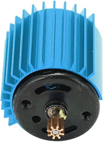 2 Speed ​​370 محرك مصقول ، محرك فرشاة RC ، تبديد الحرارة عالية السرعة عالية الكفاءة RC فرشاة المعادن مع معارف الحرارة للسيارة WPL RC (الأزرق) in Kuwait