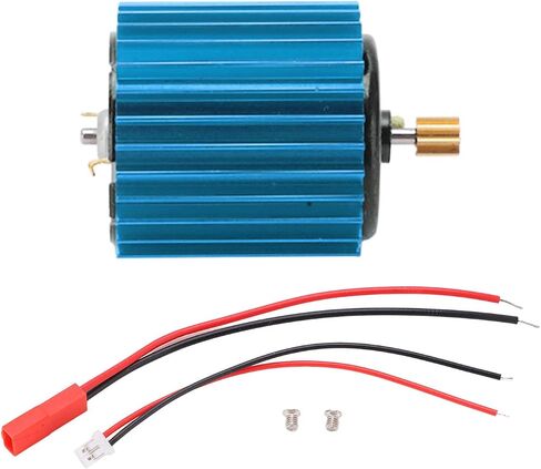 2 Speed ​​370 محرك مصقول ، محرك فرشاة RC ، تبديد الحرارة عالية السرعة عالية الكفاءة RC فرشاة المعادن مع معارف الحرارة للسيارة WPL RC (الأزرق) in Kuwait