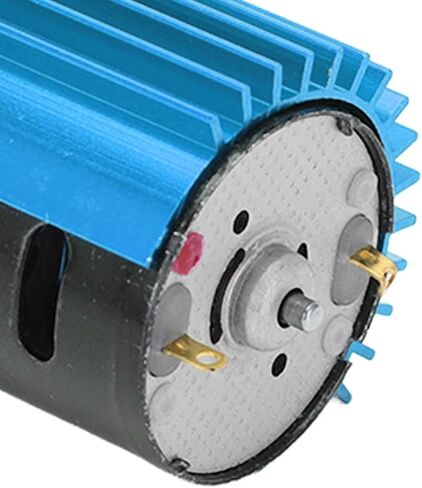2 Speed ​​370 محرك مصقول ، محرك فرشاة RC ، تبديد الحرارة عالية السرعة عالية الكفاءة RC فرشاة المعادن مع معارف الحرارة للسيارة WPL RC (الأزرق) in Kuwait