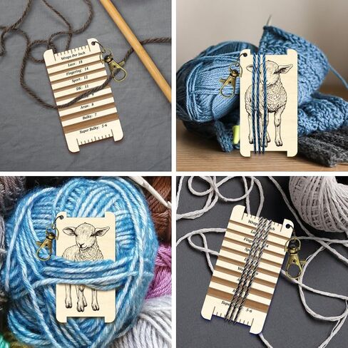 أداة التحكم في غزل الأغنام ARRICRARFT ، غزل زخرفي WPI دليل مع مرشد CLASP WOOD YARN WRAV in Kuwait