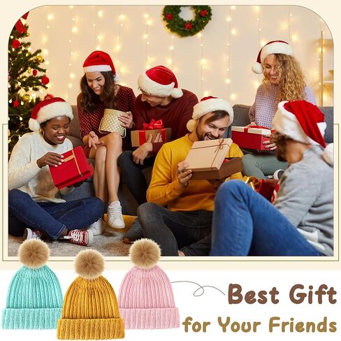 مجموعة Maasechs Knitting Kit للمبتدئين الكبار مجموعات حياكة قبعة كاملة تعلم أن تريكو مجموعات مع الغزل ، إبر الخيزران ، بوم بوم ، تعليمات خطوة بخطوة ، إكسسوارات متماسكة للنساء مواهب الرجال (الظلام) in Kuwait