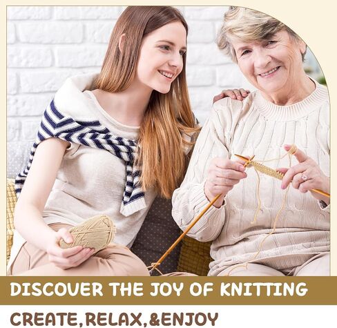 مجموعة Maasechs Knitting Kit للمبتدئين الكبار مجموعات حياكة قبعة كاملة تعلم أن تريكو مجموعات مع الغزل ، إبر الخيزران ، بوم بوم ، تعليمات خطوة بخطوة ، إكسسوارات متماسكة للنساء مواهب الرجال (الظلام) in Kuwait