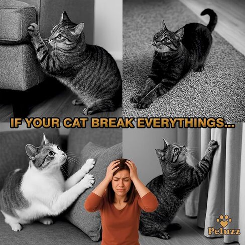 Kitty Kurlz Cat Scratcher - Fun Cat Stuff ولعب هريرة مع لعبة الهدايا ، تحمي الأثاث عن طريق إعادة توجيه الخدش ، حل متين للقطط والقطط in Kuwait