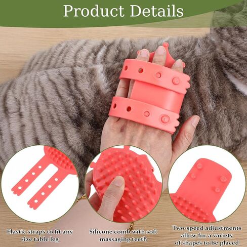 4pcs Cat Face Scratcher, Adjustable Silicone Cat Self Groomer Corner Scratcher, Soft Cats Corner Brush, for Climbing Frames and Table Legs, Reduces Hair Loss, Scratching, Green, Yellow in Kuwait