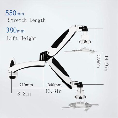 Rack Home Wall-Mounted Projector Shelf Living Room Conference Room Telescopic Ceiling Rotating Universal Projector Stand Projector Holder (Color : 1) (D ) in Saudi Arabia