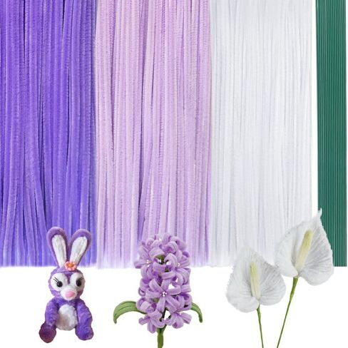 300 قطعة من منظفات أنابيب ألوان عباد الشمس مع 20 قطعة من السيقان الزهرة ، وحرف نظافة الأنابيب لمشاريع فنية وحرفية ، زخارف حفلة إبداعية ، تنبع تشنيل in Kuwait