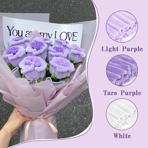 300 قطعة من منظفات أنابيب ألوان عباد الشمس مع 20 قطعة من السيقان الزهرة ، وحرف نظافة الأنابيب لمشاريع فنية وحرفية ، زخارف حفلة إبداعية ، تنبع تشنيل in Kuwait