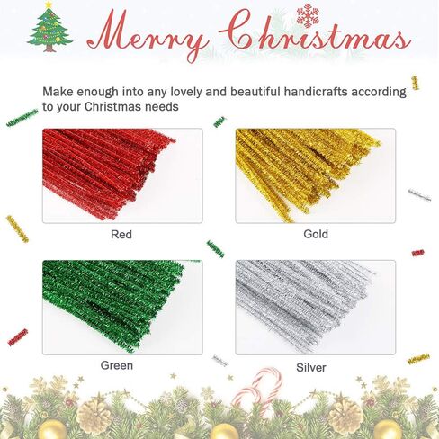 Caydo 300 Pieces Brown Pipe Cleaners, Thick Fluffy Chenille Stems, Pipe Cleaner Crafts for Arts & Crafts, Perfect for Making Animals, Flowers, and Festive Decorations in Saudi Arabia