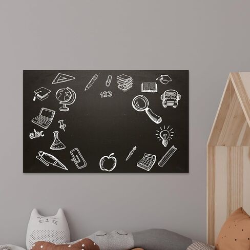 Homoyoyo 1set ملصقات Blackboard قابلة للإزالة جدار قابلة للمحواة للبنين والبنات لوحات محو جافة تفاعلية للديكور المنزلي سهل تثبيت أي سطح أملس in Kuwait