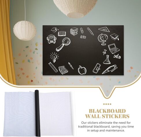 Homoyoyo 1set ملصقات Blackboard قابلة للإزالة جدار قابلة للمحواة للبنين والبنات لوحات محو جافة تفاعلية للديكور المنزلي سهل تثبيت أي سطح أملس in Kuwait