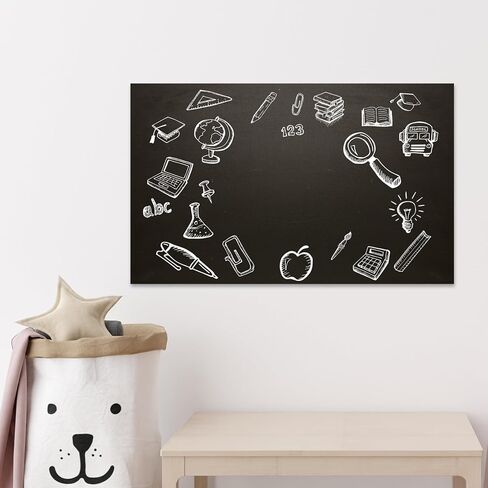 Homoyoyo 1set ملصقات Blackboard قابلة للإزالة جدار قابلة للمحواة للبنين والبنات لوحات محو جافة تفاعلية للديكور المنزلي سهل تثبيت أي سطح أملس in Kuwait