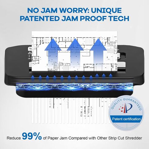 Paper Shredder للاستخدام المنزلي ، 7 ورقة قطع قطعة صغيرة من الورق بدون سلة للمكتب المنزلي ، تصميم ذراع قابلة للتمديد المحمولة مع حماية ارتفاع درجة الحرارة ، إثبات المربى in Kuwait