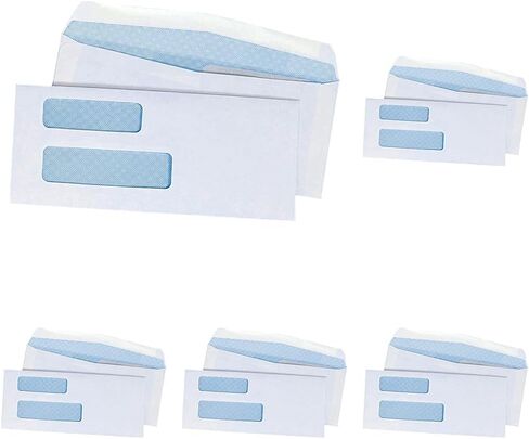 Quality Park #9 Security Envelopes, Double Window, Invoices and QuickBooks Statements, 3-7/8 x 8-7/8 Inches, Gummed, 24 lb White, 500/Box (QUA24527) in Saudi Arabia