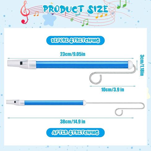 2 PCS Slide Whistle,toy whistle,musical toy, sibling fun, school carnivals, classroom activities. (Blue) in Saudi Arabia