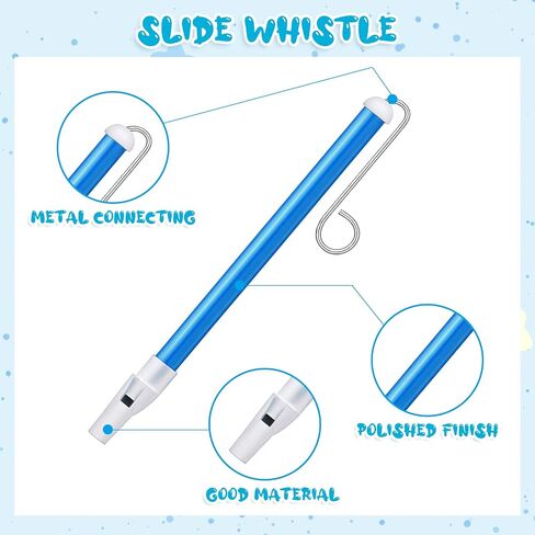 2 PCS Slide Whistle,toy whistle,musical toy, sibling fun, school carnivals, classroom activities. (Blue) in Saudi Arabia