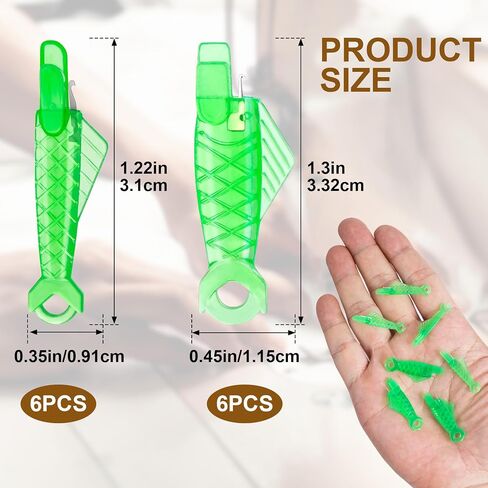 Alpinleux 12 Pcs Fish Type Sewing Machine Needle Threader, Needle Threader for Sewing Machine, Sewing Machine Threader, Needle Threaders for Hand Sewing (Green) in Saudi Arabia