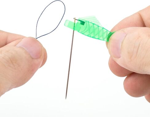 Alpinleux 12 Pcs Fish Type Sewing Machine Needle Threader, Needle Threader for Sewing Machine, Sewing Machine Threader, Needle Threaders for Hand Sewing (Green) in Saudi Arabia