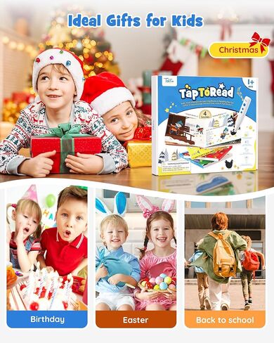 مجموعة كتب Teakfun Talking Pen ، ألعاب القافية الحضانة للأطفال الصغار ، وتعلم الألعاب التفاعلية ، والكتب الصوتية الإلكترونية التعليمية لمرحلة ما قبل المدرسة ، ولعب التوحد الحسي للبنين الفتيات 2 3 4 5 in Kuwait