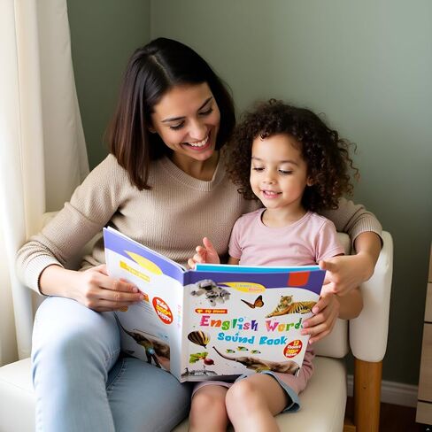 أول كتاب صوتي للكلمات الإنجليزية للأطفال - أول كتاب صوتي باللغة الإنجليزية مع ميزة Speak and Flear ، 13 سمات 300 من كلمة Picture -Audio للأطفال (10.55 "× 7.8" ، حزمة واحدة) in Saudi Arabia