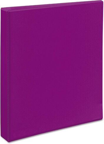 Avery Date View 3 Binder Ring Ring ، حلقات مائلة 1 بوصة ، سعة 250 ورقة ، ودورة ، وعمود العمود الفقري بعرض 1.4 بوصة ، والأغطية الصافية القابلة للتخصيص ، والعمود الفقري ، 1 رابط أرجواني ساطع (17294) in Kuwait