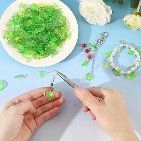 حبات أوراق الأكريليك 500pcs لأغسسى لتصنيع مجوهرات القرط (5 نمط) in Saudi Arabia