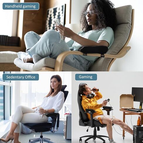 Office Chair Arm Rest Covers, Ergonomic Armrest Pads with Elbow Support Cushion for Computer, Gaming, and Desk Chairs (Set of 2, Mesh Cover) in Kuwait