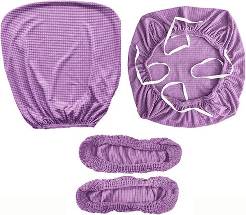 HappyDog 4 PCS CARCH CARCH CORVERS TET REVERESTROATION DETATION CORDATINT CARCH CARCH CORDERS مع أغلفة مسند الذراع (أسود) in Kuwait