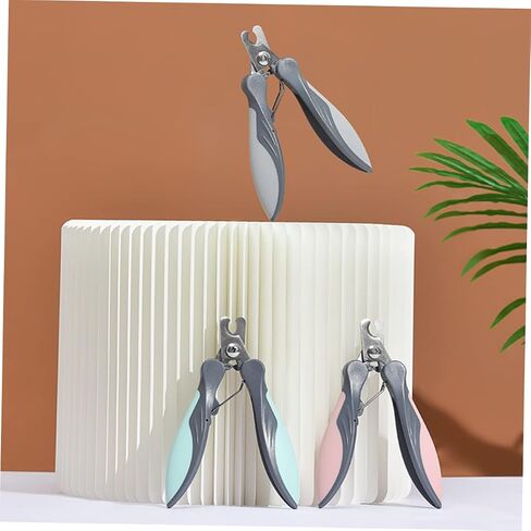 1Pc Pet Nail Clipper Ergonomic Stainless Steel Trimmer for Small Dogs Cats with Unique Lock Design Safe Easy Grooming Tool Pink in Saudi Arabia